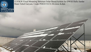 15.93KW Fixed Minting Structure Solar System for DWSS Hafiz Sardar Sham Garyam Kohat Division