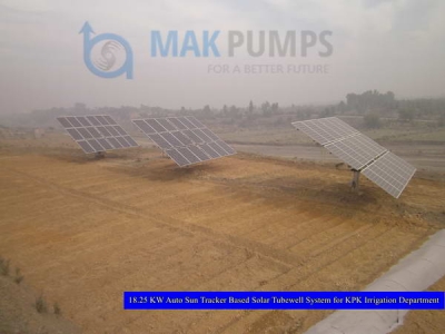 18.25 KW Auto Sun Tracker based Solar Tubewell System for KPK Irrigation Department