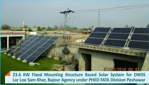 23.6 KW Fixed Mounting Structure Solar System for DWSS Bajour Agency