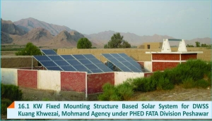 16.1 KW Fixed Mounting Structure Solar System for DWSS Mohmand Agency