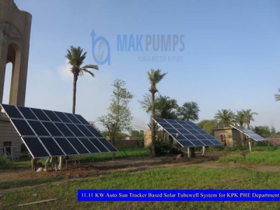 11.11 KW Auto Sun Tracker based Solar Tubewell System for KPK PHE Department
