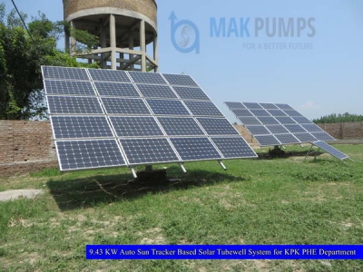 9.43 KW Auto Sun Tracker based Solar Tubewell System for KPK PHE Department