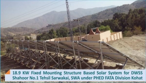 18.9 KW Fixed Mounting Structure Solar System for DWSS Sarwakai, SWA