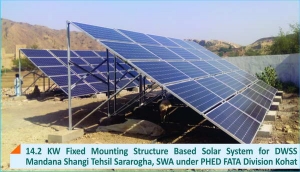 14.2 KW Fixed Mounting Structure Solar System for DWSS Mandana Shangi South Waziristan Agency