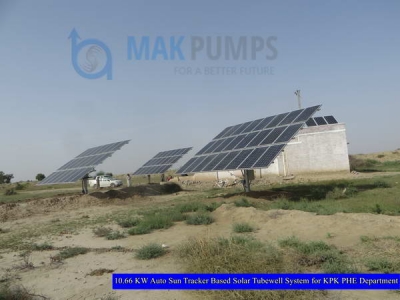 10.66 KW Auto Sun Tracker based Solar Tubewell System for KPK PHE Department